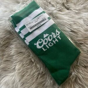 NWT - Green Coors Lignt Ankle Socks